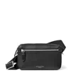 Aspinal Of London Mens Reporter Grained Leather Messenger Bag In Black