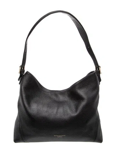 Pre-owned Aspinal Of London Leather Shoulder Bag In Black