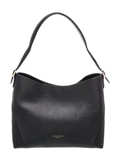 Pre-owned Aspinal Of London Leather Shoulder Bag In Black