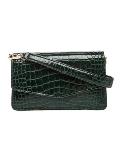 Pre-owned Aspinal Of London Leather Shoulder Bag In Green
