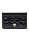 Aspinal Of London Womens Black Slim Leather Card Holder In Black