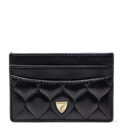 Aspinal Of London Leather Slim Card Holder In Black