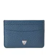 Aspinal Of London Womens Slim Leather Card Holder Topaz In Blue