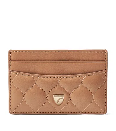 Aspinal Of London Leather Slim Card Holder In Neutral
