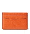 Aspinal Of London Leather Slim Card Holder In Orange