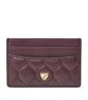 Aspinal Of London Womens Slim Leather Card Holder Fig In Burgundy