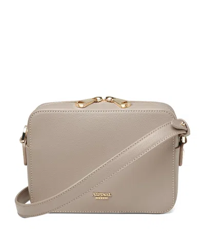 ASPINAL OF LONDON LEATHER SLOT WEAVE CAMERA BAG