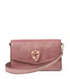 Aspinal Of London Leather Snakeskin-embossed Eliza Clutch Bag In Pink