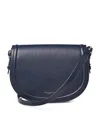 Aspinal Of London Leather Stella Cross-body Satchel In Blue