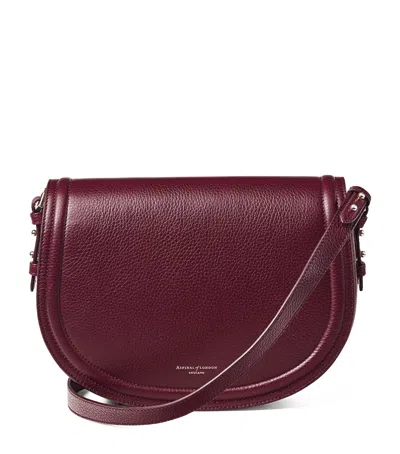 Aspinal Of London Leather Stella Cross-body Satchel In Burgundy