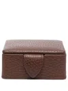 Aspinal Of London Leather Stud Box In Braun