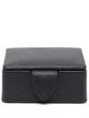 Aspinal Of London Leather Stud Box In Schwarz