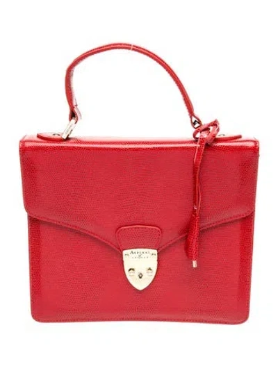 Pre-owned Aspinal Of London Leather Top Handle Bag In Red