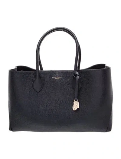 Pre-owned Aspinal Of London Leather Tote In Blue