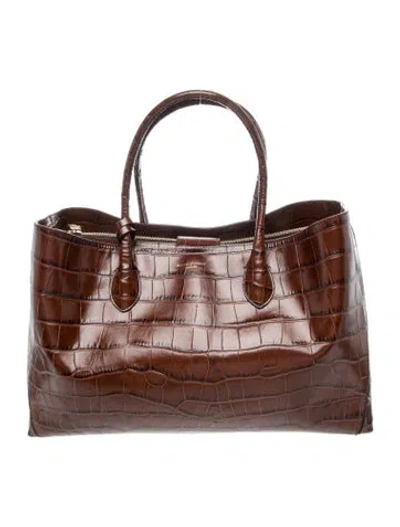 Pre-owned Aspinal Of London Leather Tote In Brown