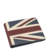 Aspinal Of London Leather Union Jack Bifold Wallet In Brown