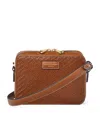 Aspinal Of London Womens Tan Interwoven Leather Camera Bag In Brown
