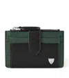 Aspinal Of London Logo-stam Leather Cardholder In Black
