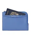 Aspinal Of London Leather Zipped Travel Wallet In Blue