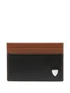 Aspinal Of London Logo-plaque Leather Cardholder In Black