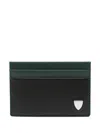 Aspinal Of London Logo-plaque Leather Cardholder In Black