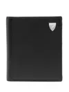 Aspinal Of London Logo-plaque Saffiano Billfold Wallet In Black