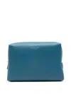 Aspinal Of London Logo-print Make Up Bag In Blue