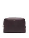 Aspinal Of London Logo-print Make Up Bag In Purple