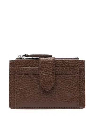 Aspinal Of London Logo-stamp Leather Wallet In Brown