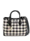 Aspinal Of London London Houndstooth Tote Bag In Brown