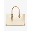 Aspinal Of London Womens Taupe London Logo-print Leather Tote Bag In Taupe