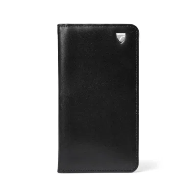 Aspinal Of London Long Wallet In Smooth Black