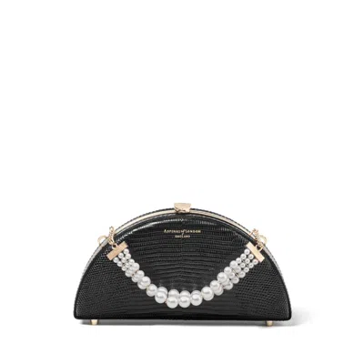 Aspinal Of London Luna Clutch Bag In Black