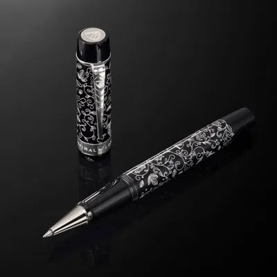 Aspinal Of London Luxury Engraved Pen In Black