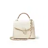 Aspinal Of London Mayfair 2 Midi Cream Leather Crocodile Print Bag In White