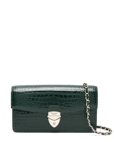 Aspinal Of London Mayfair Clutch 2 Crossbody Bag In Green