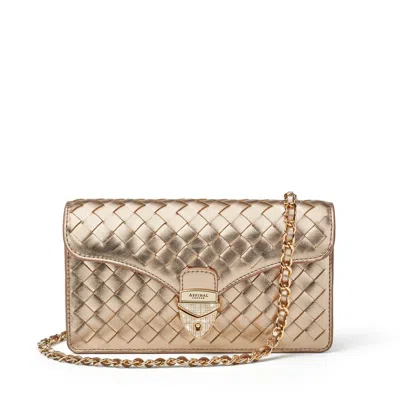 Aspinal Of London Mayfair Clutch In Gold