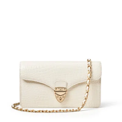 Aspinal Of London Mayfair Clutch In White