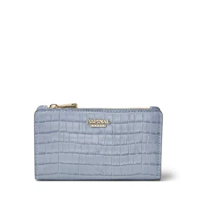 Aspinal Of London Mayfair Coin & Card Wallet In Blue