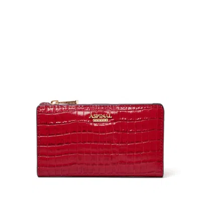 Aspinal Of London Mayfair Coin & Card Wallet In Red
