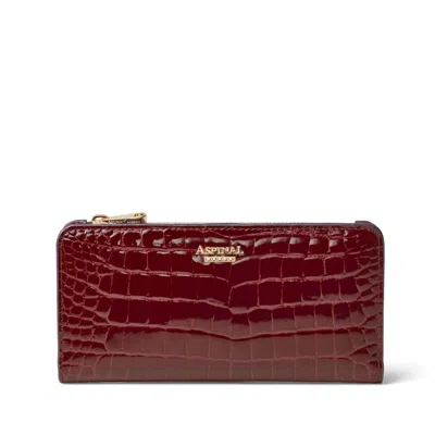 Aspinal Of London Mayfair Large Credit Card Wallet In Red