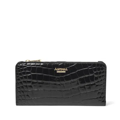 Aspinal Of London Mayfair Large Credit Card Wallet In Black