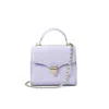 Aspinal Of London Mayfair Midi Womens Purple Leather Crocodile Print Bag
