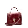 Aspinal Of London Womens Mayfair Midi Leather Cross-body Bag Merlot In Burgundy