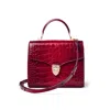 Aspinal Of London Mayfair Red Crocodile Print Bag In Red