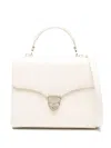 Aspinal Of London Womens Ivory Mayfair Medium Croc-embossed Leather Top-handle Bag In Neutrals
