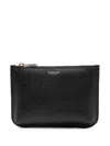Aspinal Of London Medium Leather Ella Pouch In Black
