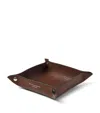 Aspinal Of London Medium Grained Leather Tidy Tray In Brown