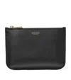 Aspinal Of London Medium Ella Leather Pouch In Black