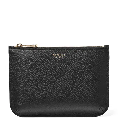 Aspinal Of London Medium Ella Leather Pouch In Black